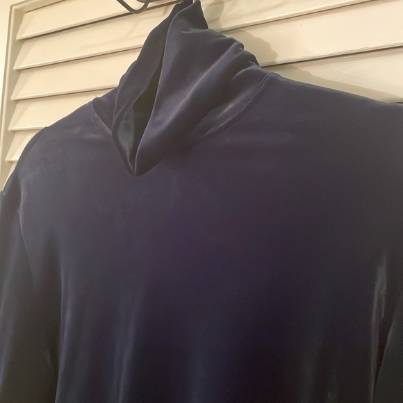 Escada Sport Midnight Blue Velour Turtleneck - Picture 2 of 5